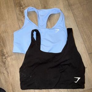 Gymshark Light Blue and Black Sports Bras